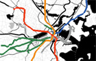Example: Colored transit lines